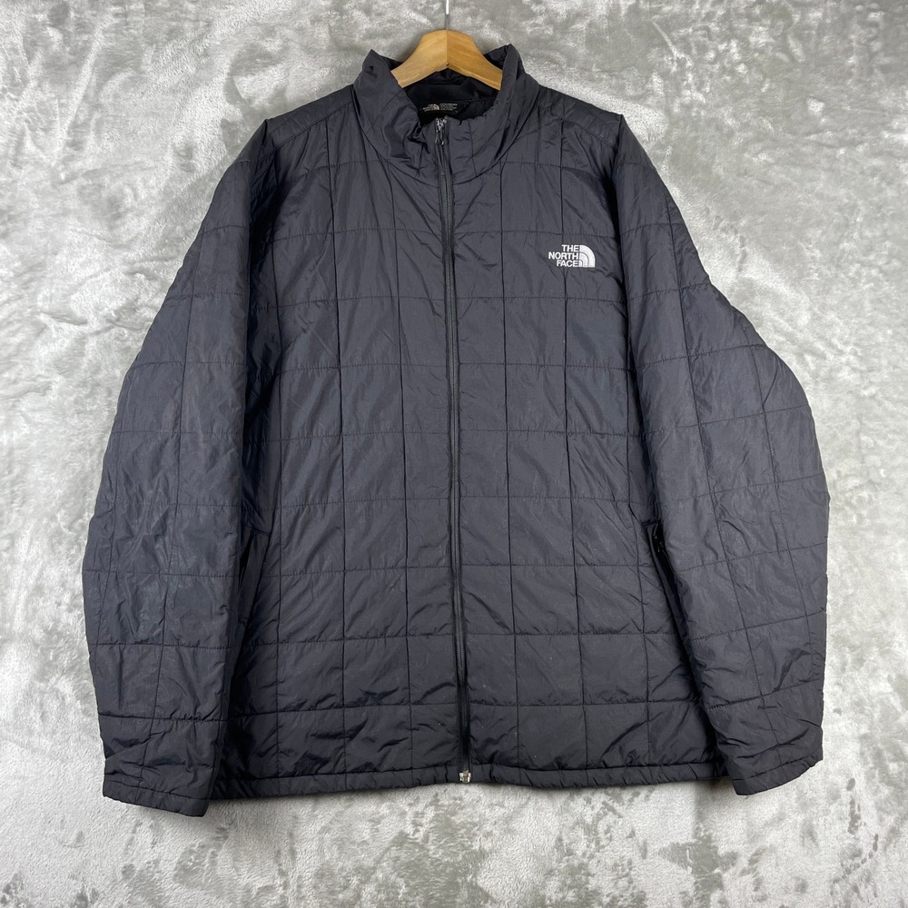 The North Face Puffer Jacket Mens XXL Black Quilted Full Zip NF0A33RO *read*